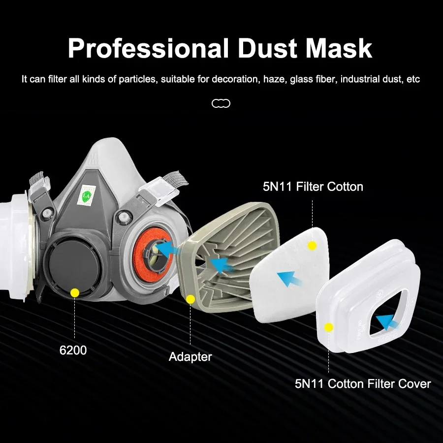 6200 Dust Mask Half Face With  - Dust Mask Construction review and price