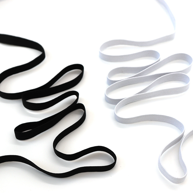 White Black 3mm Flat Elastic B - Mask Lanyard Adjustable review and price