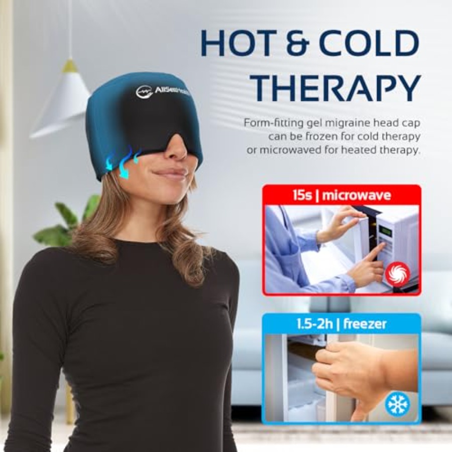 Migraine Relief Cap Ice Head W - Black Face Mask Pack review and price